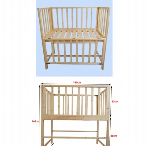 測查床（chuáng）規（guī）格長140cm寬（kuān）77cm高143cm欄高63cm